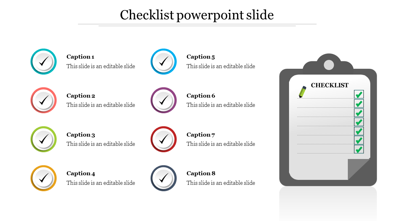 checklist powerpoint slide